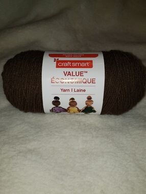 Craft Smart Value Espresso Brown Yarn - Acrylic Skein